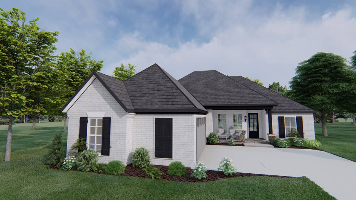 Left Side View of this 4-Bedroom,2013 Sq Ft Plan -140-1150