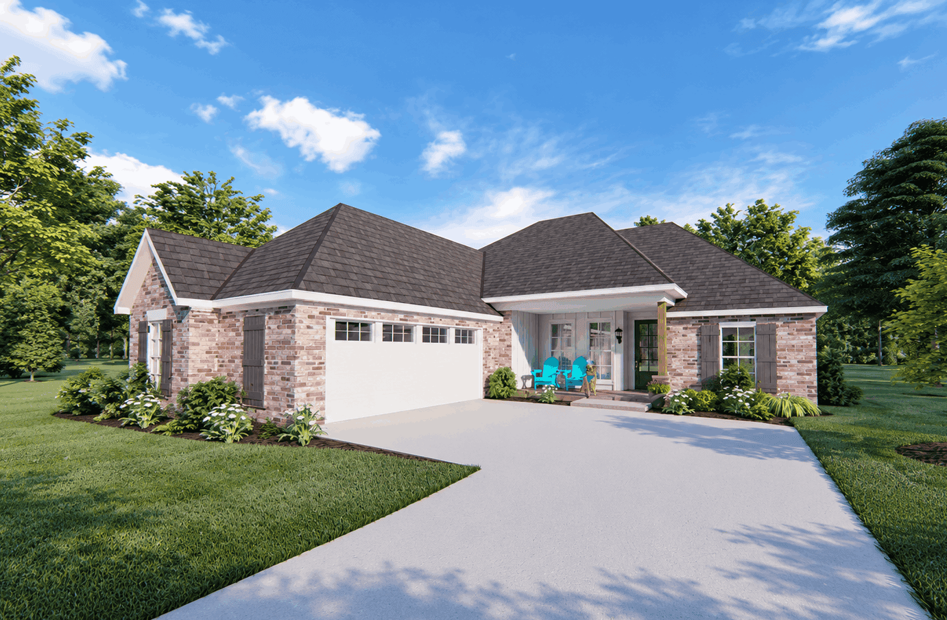 Front elevation of Traditional home (ThePlanCollection: House Plan #140-1150)