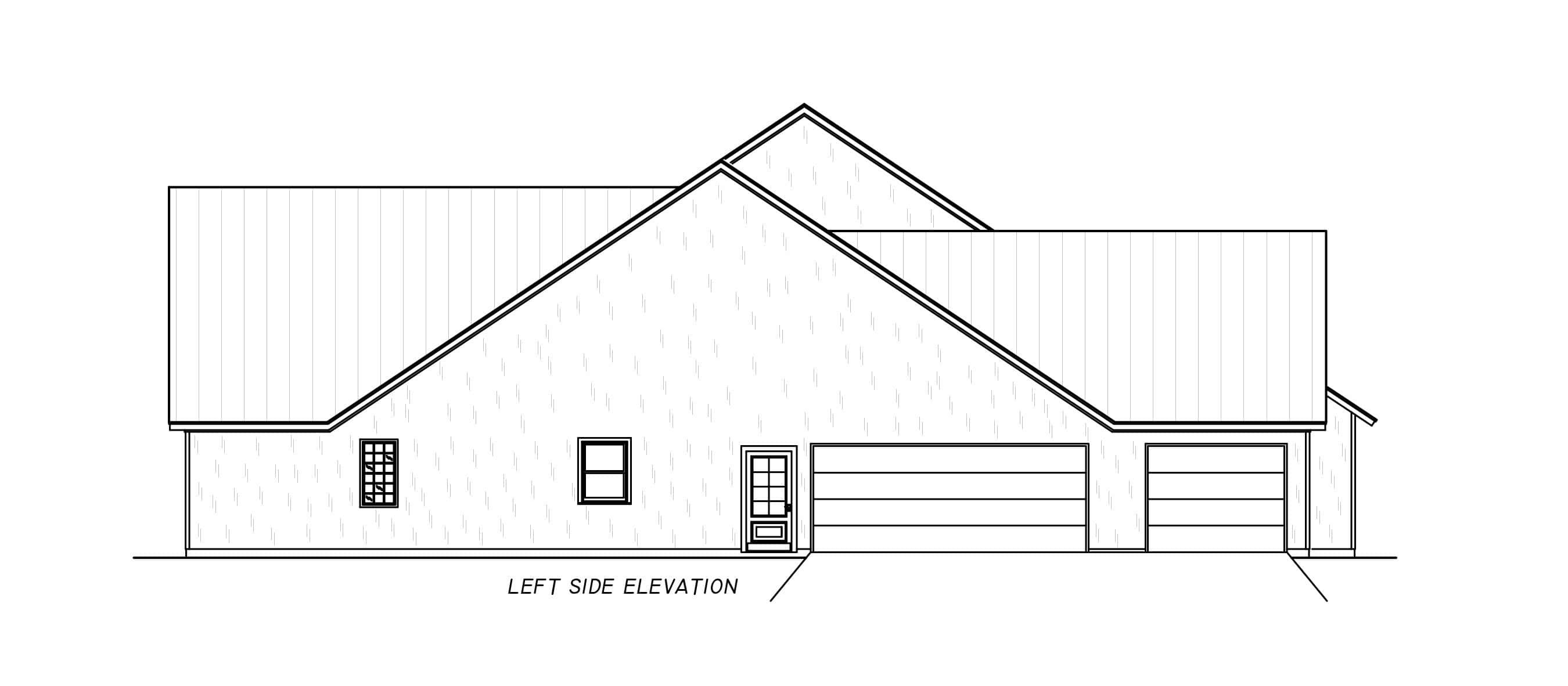 Home Plan Left Elevation of this 4-Bedroom,2845 Sq Ft Plan -140-1151