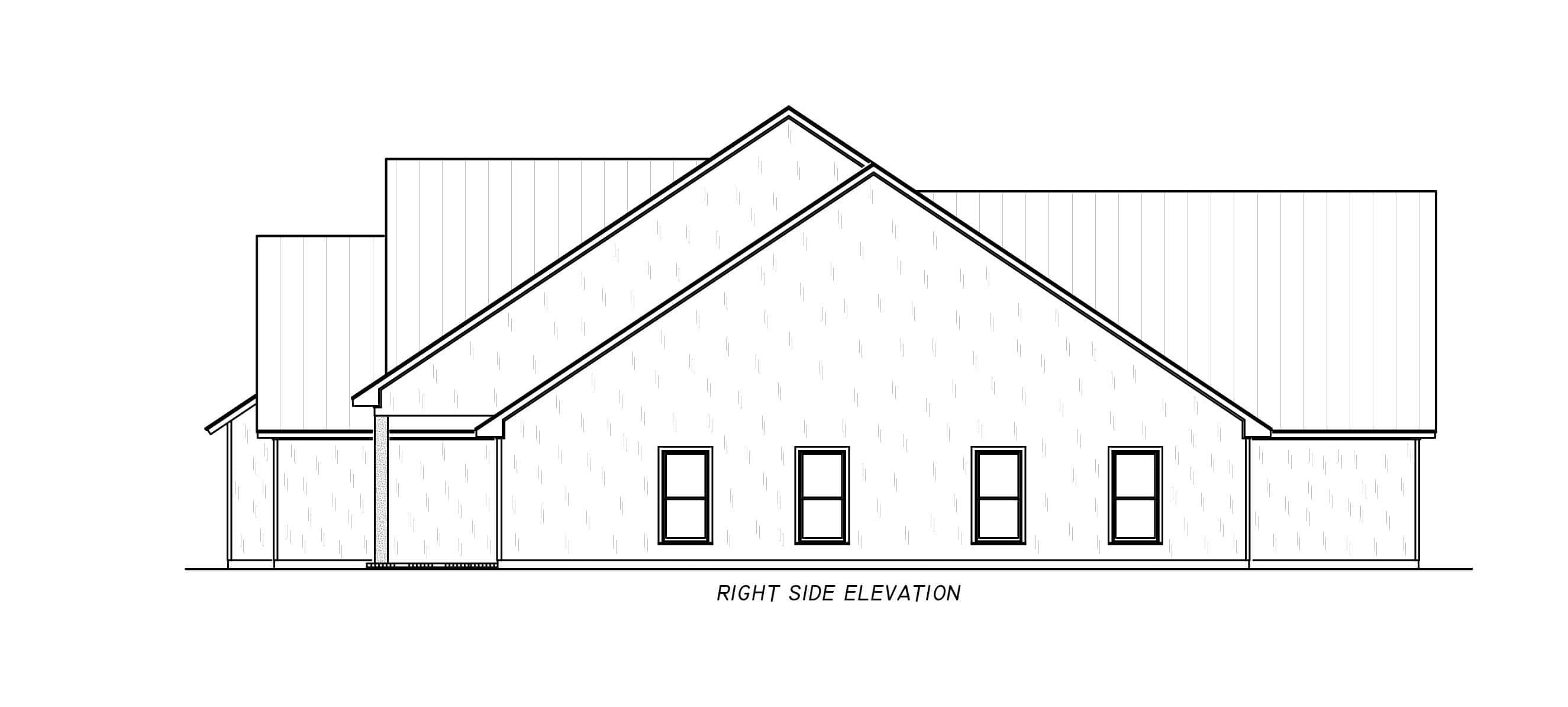 Home Plan Right Elevation of this 4-Bedroom,2845 Sq Ft Plan -140-1151