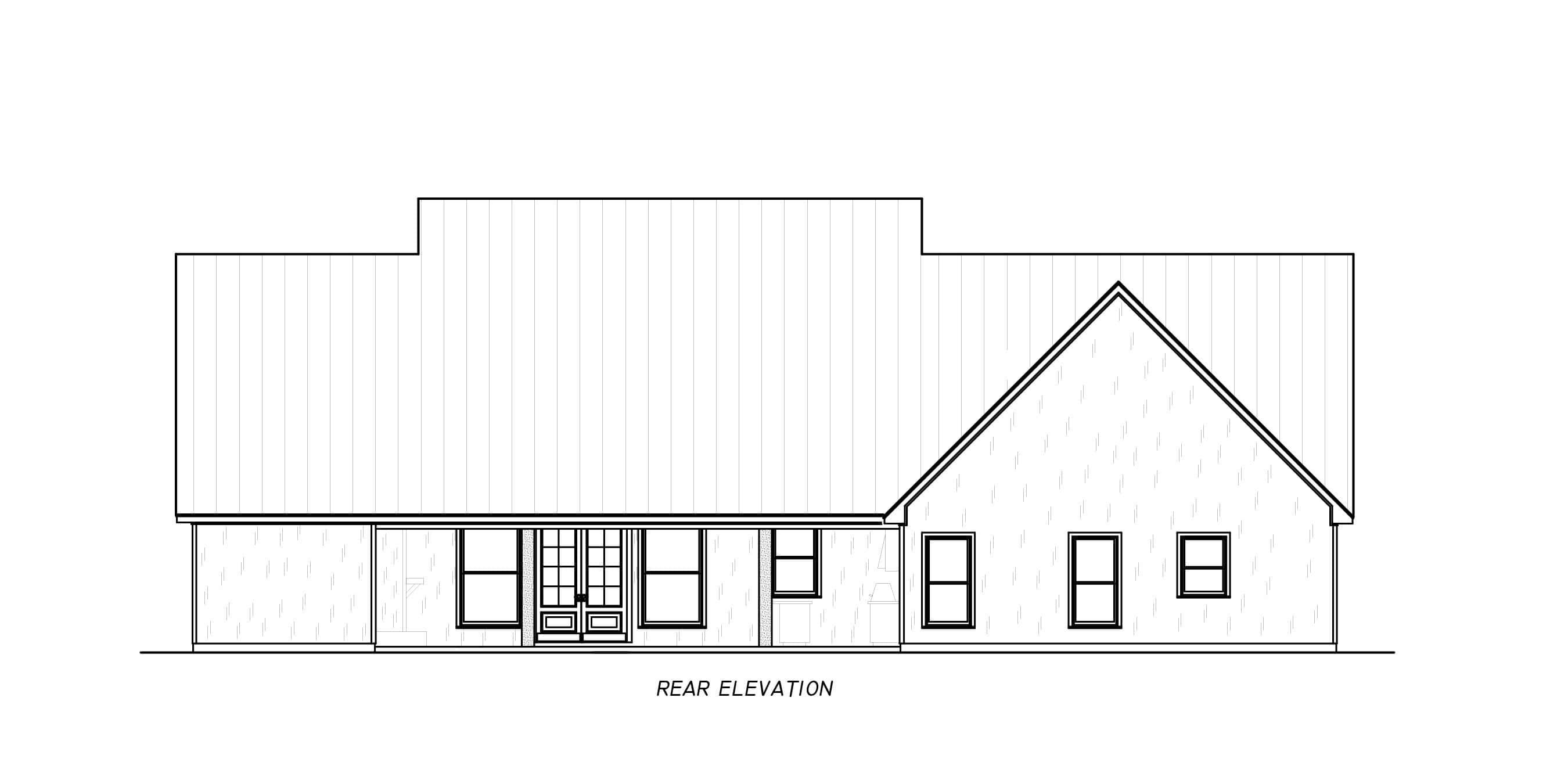 Home Plan Rear Elevation of this 4-Bedroom,2845 Sq Ft Plan -140-1151