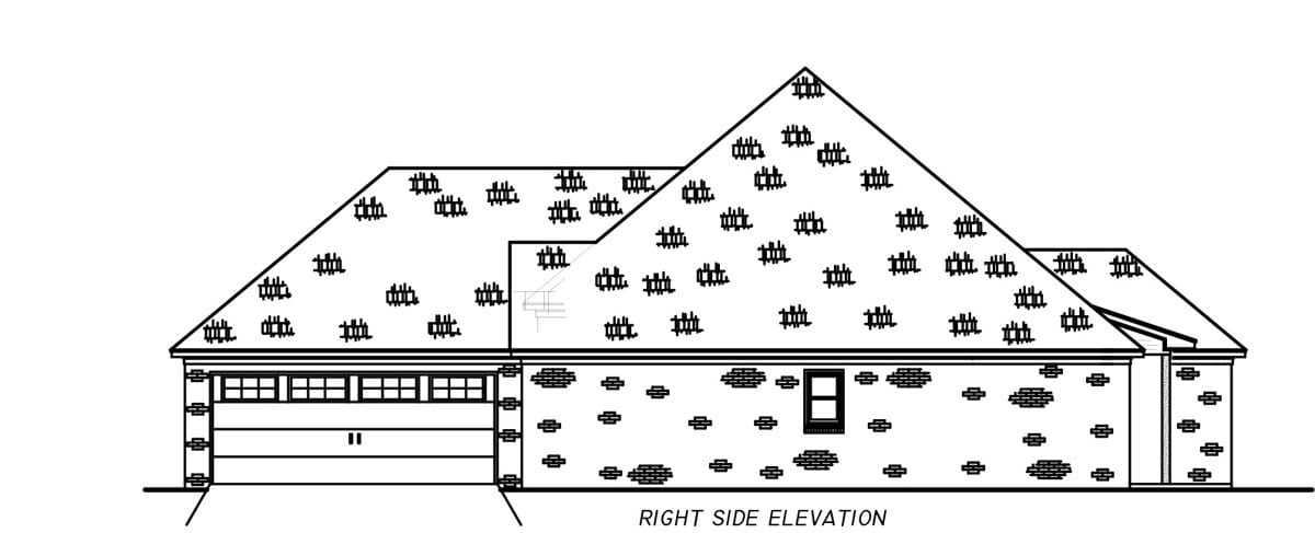 Home Plan Right Elevation of this 3-Bedroom,1728 Sq Ft Plan -140-1153