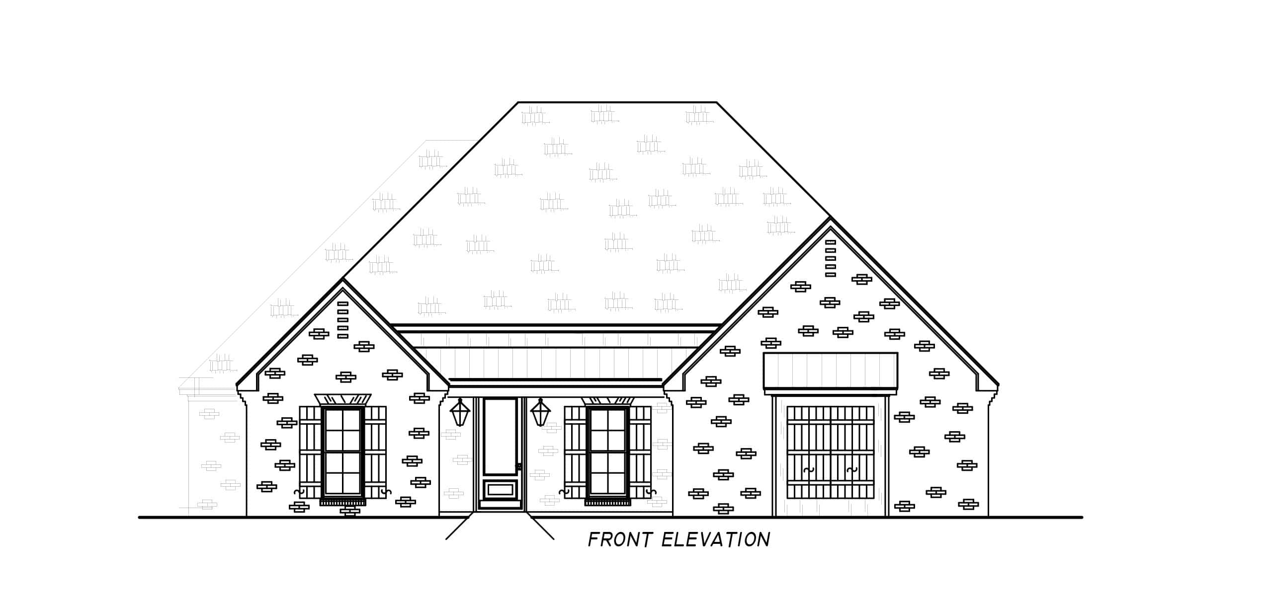 Home Plan Front Elevation of this 4-Bedroom,2163 Sq Ft Plan -140-1154