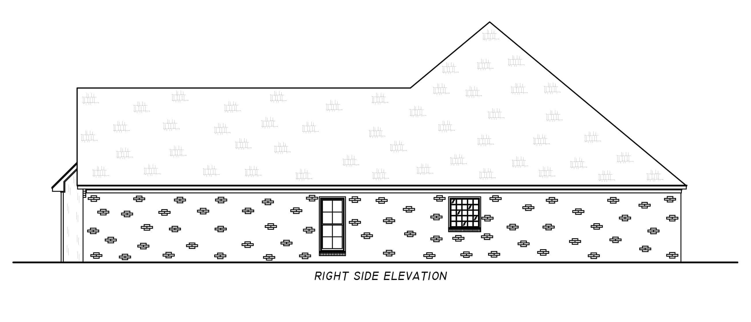 Home Plan Right Elevation of this 4-Bedroom,2163 Sq Ft Plan -140-1154