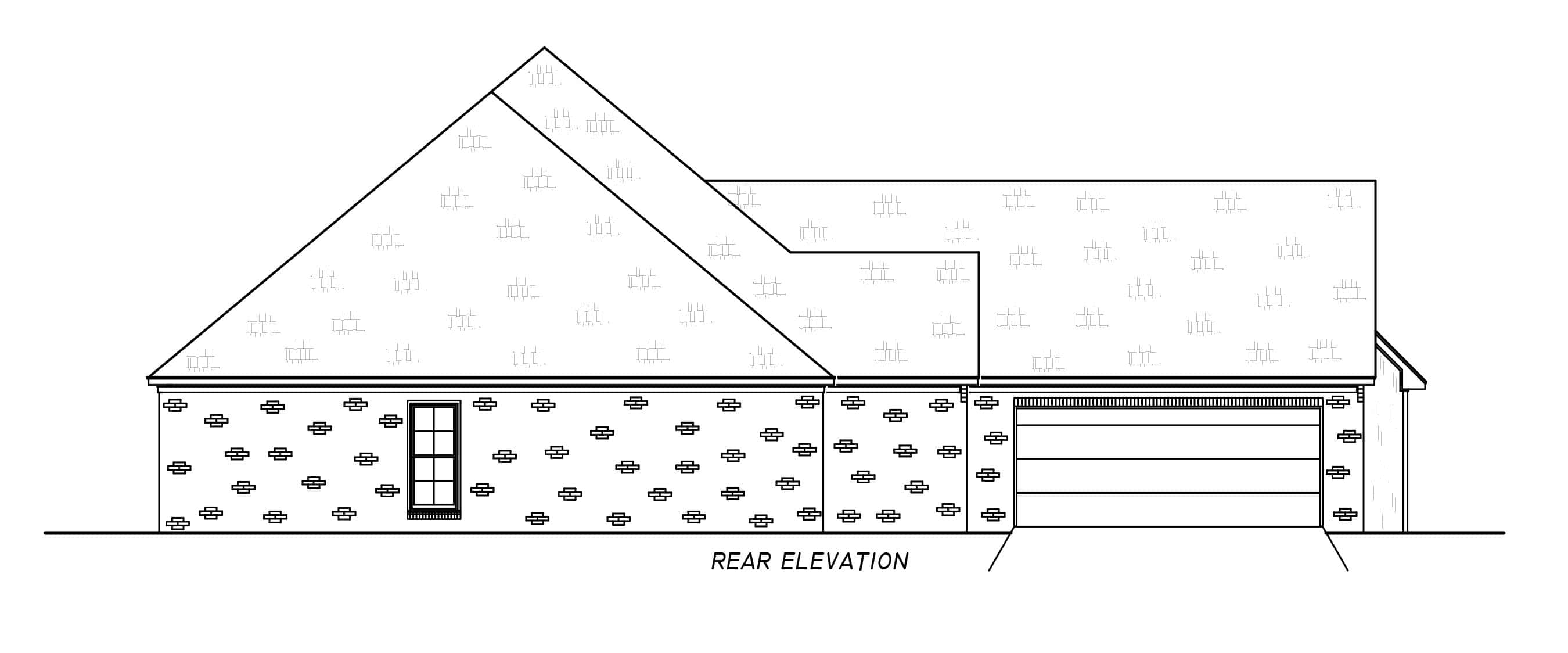 Home Plan Rear Elevation of this 4-Bedroom,2163 Sq Ft Plan -140-1154