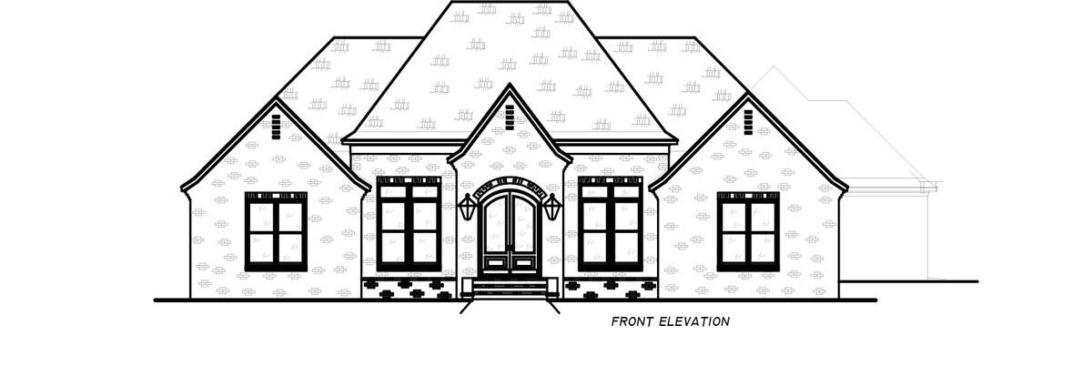 Home Plan Front Elevation of this 4-Bedroom,3124 Sq Ft Plan -140-1155