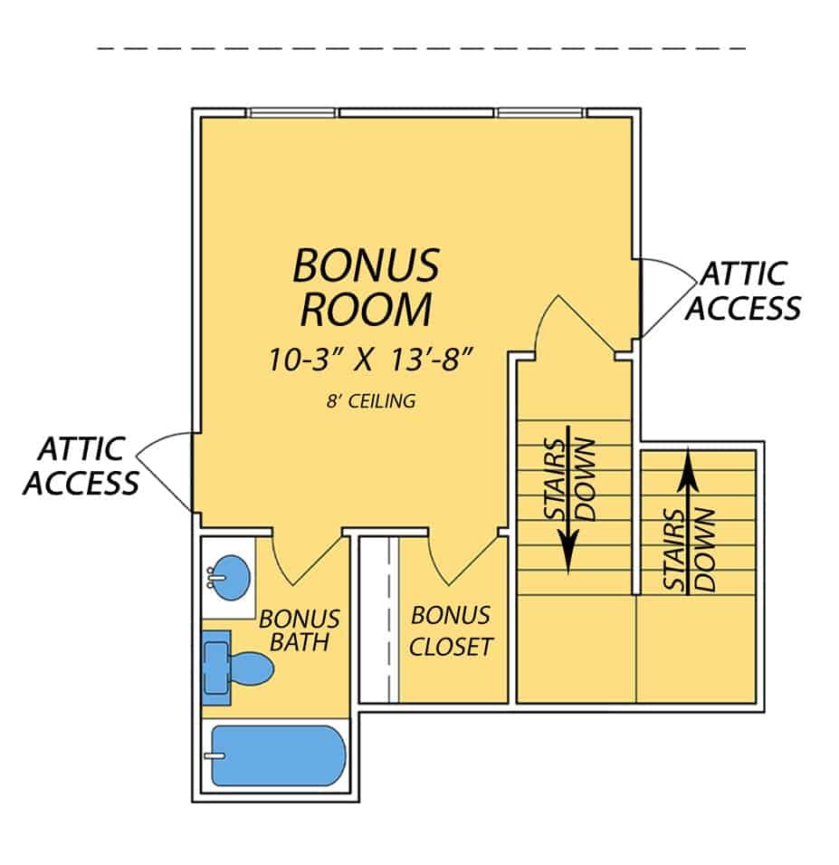Bonus Room of Traditional Plan #140-1157