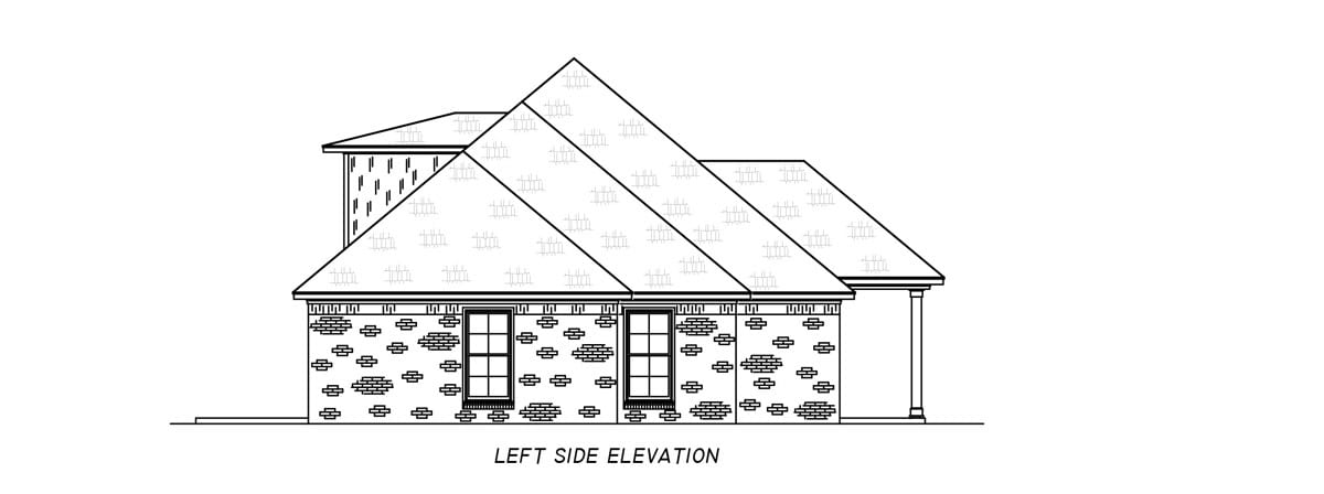 Home Plan Left Elevation of this 3-Bedroom,2120 Sq Ft Plan -140-1157