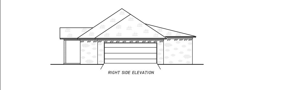Home Plan Right Elevation of this 2-Bedroom,1644 Sq Ft Plan -140-1158