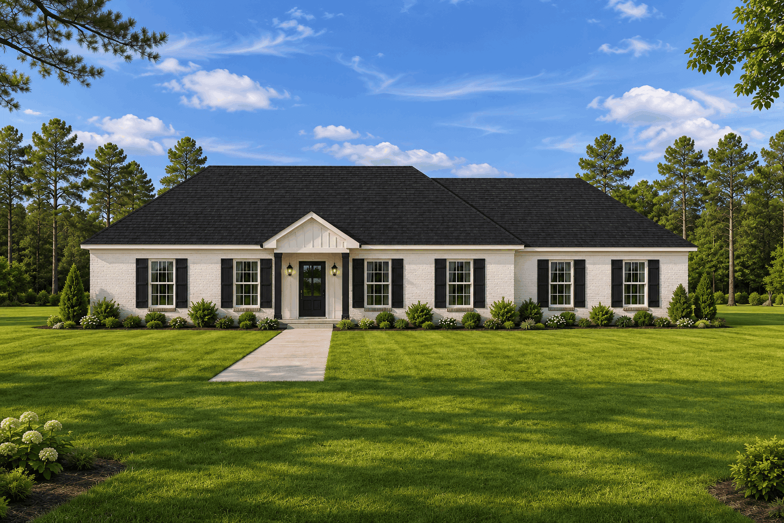 Front elevation of Traditional home (ThePlanCollection: House Plan #140-1158)