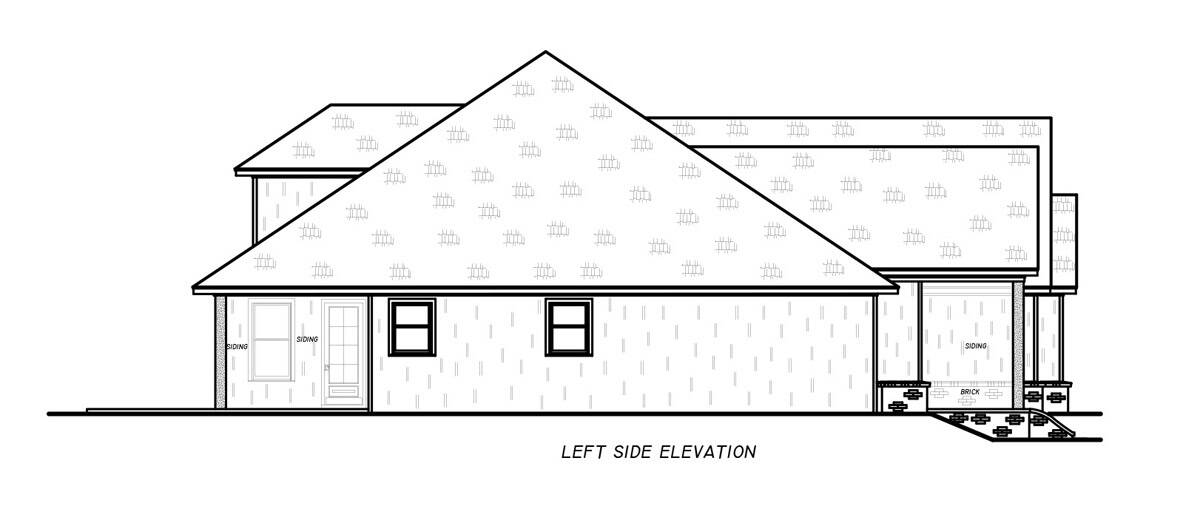 Home Plan Left Elevation of this 3-Bedroom,2580 Sq Ft Plan -140-1159