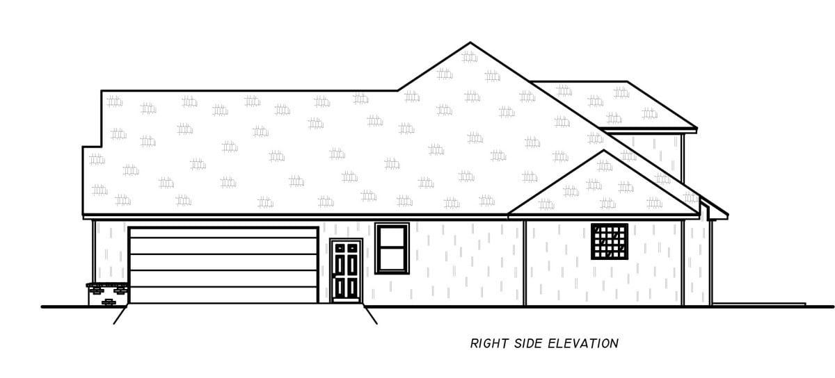 Home Plan Right Elevation of this 3-Bedroom,2580 Sq Ft Plan -140-1159