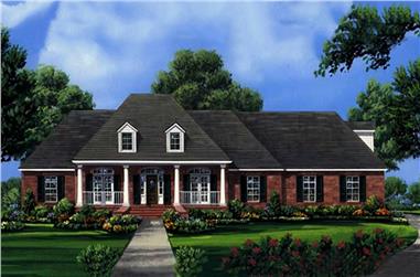 4-Bedroom, 2755 Sq Ft Acadian House Plan - 141-1001 - Front Exterior
