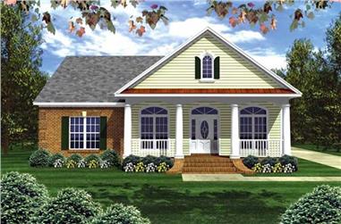 3-Bedroom, 2050 Sq Ft Country House Plan - 141-1002 - Front Exterior
