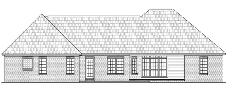 Home Plan Rear Elevation of this 3-Bedroom,1992 Sq Ft Plan -141-1011
