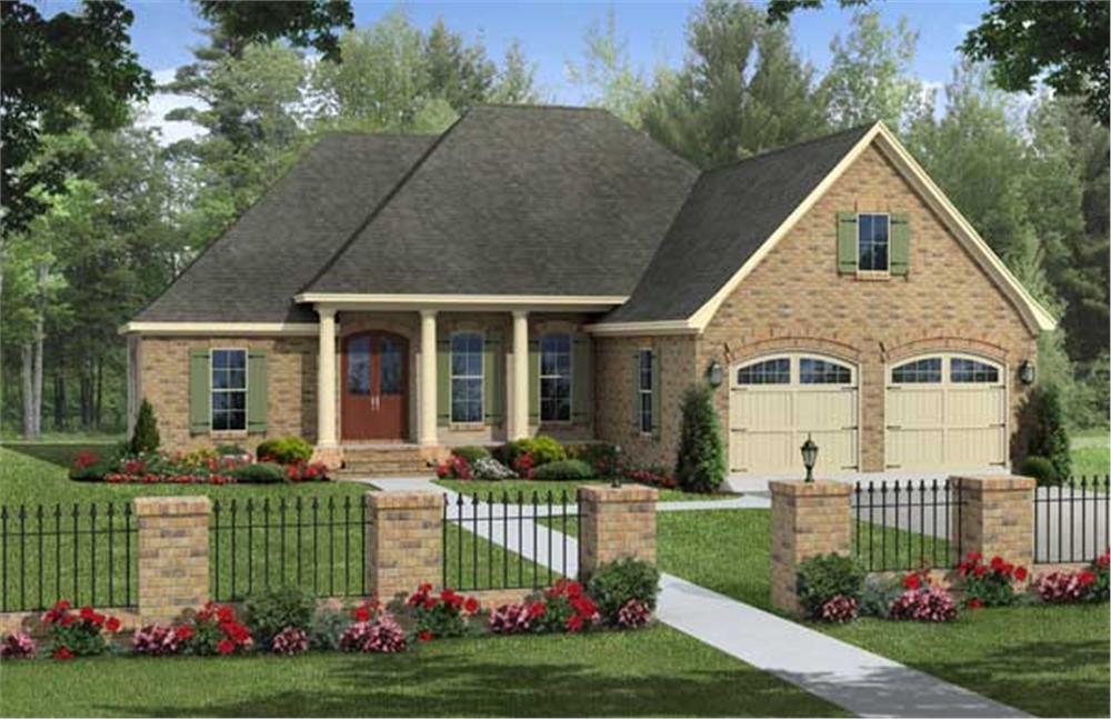 This is a nice rendering of these European House Plans.
