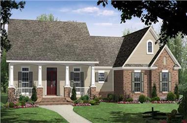 3-Bedroom, 1816 Sq Ft Country Home Plan - 141-1030 - Main Exterior