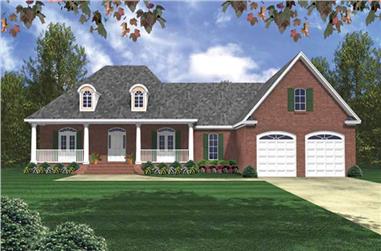 3-Bedroom, 2024 Sq Ft Country House Plan - 141-1037 - Front Exterior