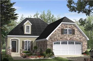 3-Bedroom, 2000 Sq Ft Country Home Plan - 141-1045 - Main Exterior