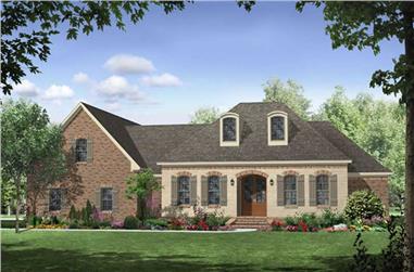 4-Bedroom, 2851 Sq Ft Country House Plan - 141-1053 - Front Exterior