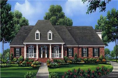 4-Bedroom, 2491 Sq Ft Country Home Plan - 141-1055 - Main Exterior