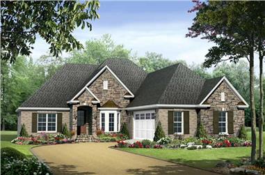 3-Bedroom, 1876 Sq Ft Country Home Plan - 141-1056 - Main Exterior
