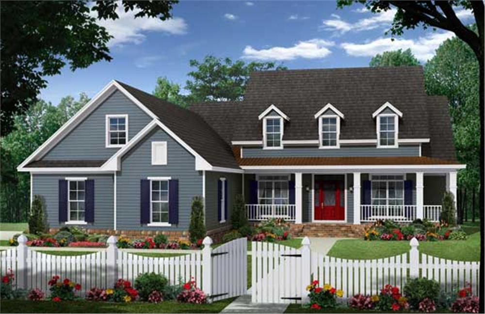 This is a computerized rendering of these Cape Cod Houseplans.