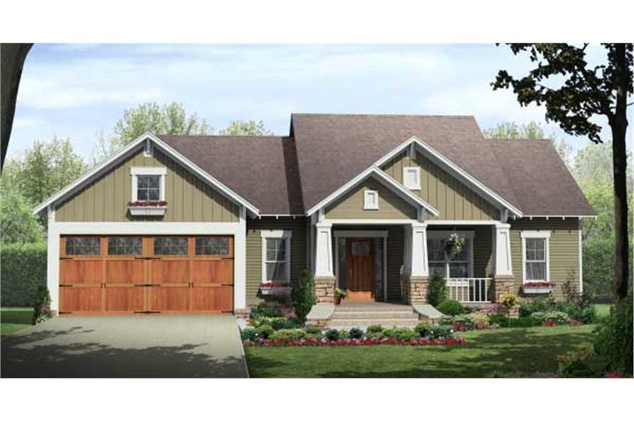 1600 Sq  Ft  Craftsman  House  Plan  Ranch Style  3 Bed 2 Bath