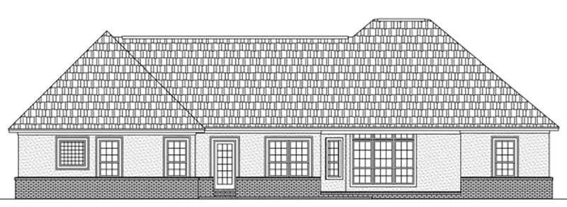 Home Plan Rear Elevation of this 3-Bedroom,1955 Sq Ft Plan -141-1086