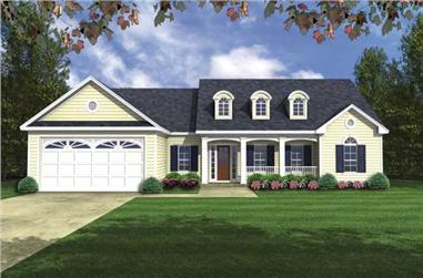 3-Bedroom, 1752 Sq Ft Cape Cod House Plan - 141-1089 - Front Exterior