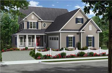 4-Bedroom, 2510 Sq Ft Country Home Plan - 141-1094 - Main Exterior