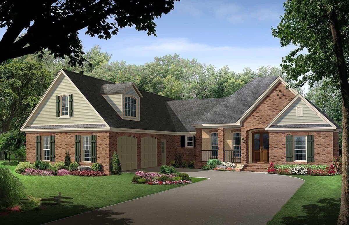 2500 Sq Ft Country Style Ranch House Plan 4 Bed 3 Bath