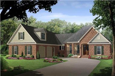 4-Bedroom, 2500 Sq Ft Country House Plan - 141-1097 - Front Exterior