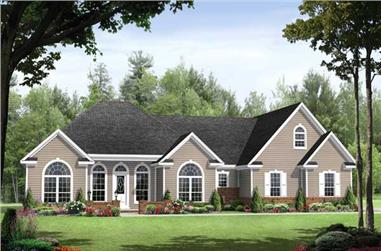 3-Bedroom, 1955 Sq Ft Acadian House Plan - 141-1106 - Front Exterior