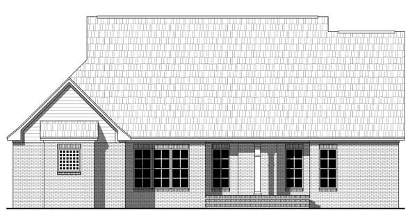 Home Plan Rear Elevation of this 3-Bedroom,1806 Sq Ft Plan -141-1112