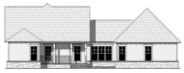 Home Plan Rear Elevation of this 3-Bedroom,1902 Sq Ft Plan -141-1113
