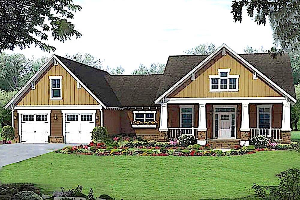 Country home plan (ThePlanCollection: Plan #141-1113)