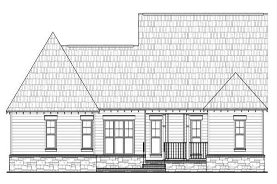 Home Plan Rear Elevation of this 4-Bedroom,2400 Sq Ft Plan -141-1117