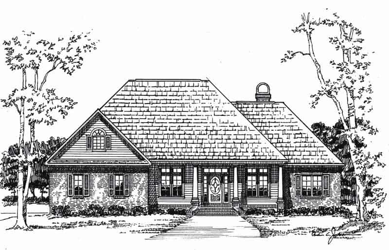 Front View of this 3-Bedroom, 2307 Sq Ft Plan - 141-1121