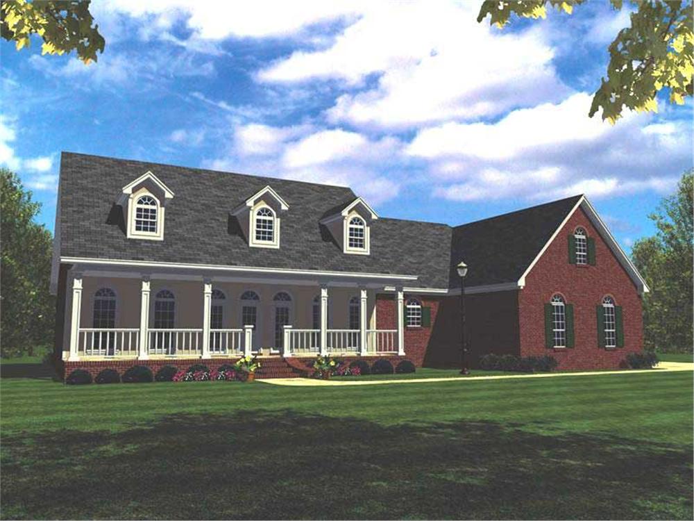Front elevation of Country home (ThePlanCollection: House Plan #141-1122)