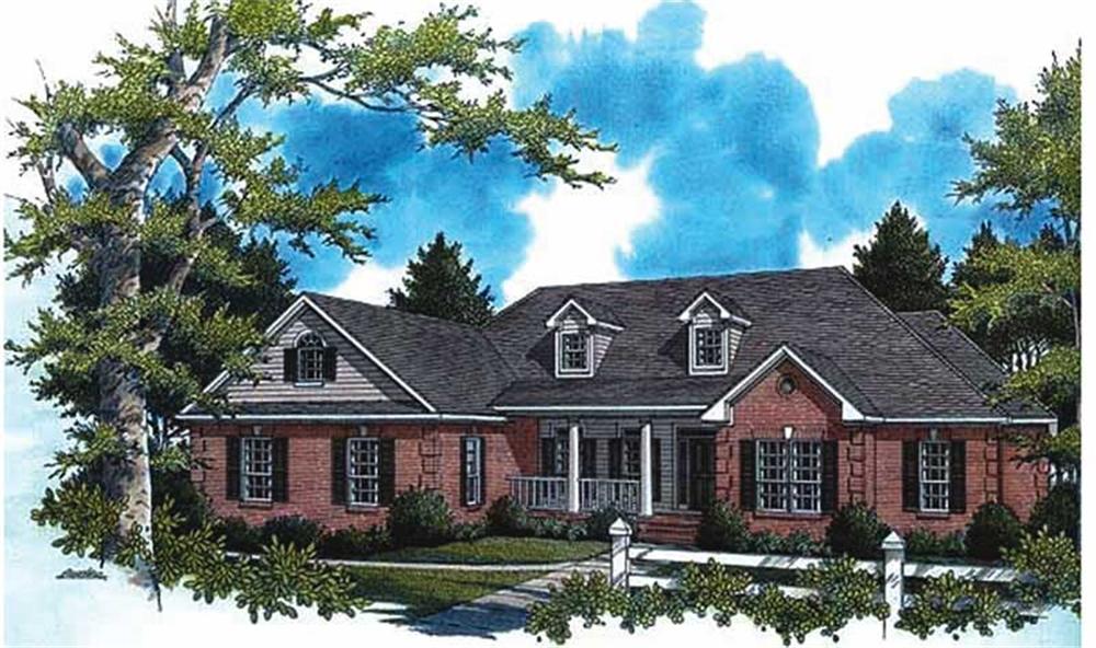 Front elevation of Country home (ThePlanCollection: House Plan #141-1130)