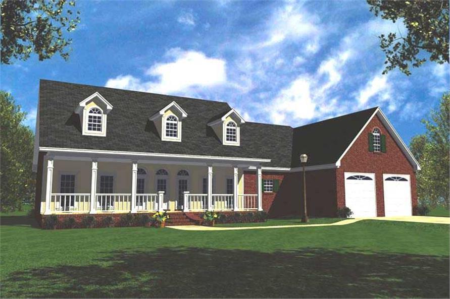 3-Bedroom, 2100 Sq Ft Country Home Plan - 141-1156 - Main Exterior