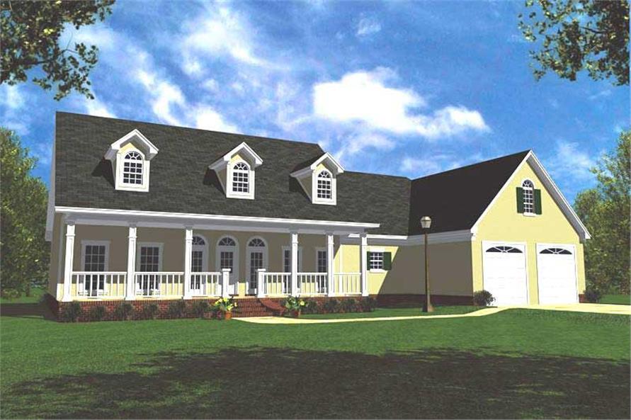 3-Bedroom, 1799 Sq Ft Small House Plans - 141-1164 - Front Exterior
