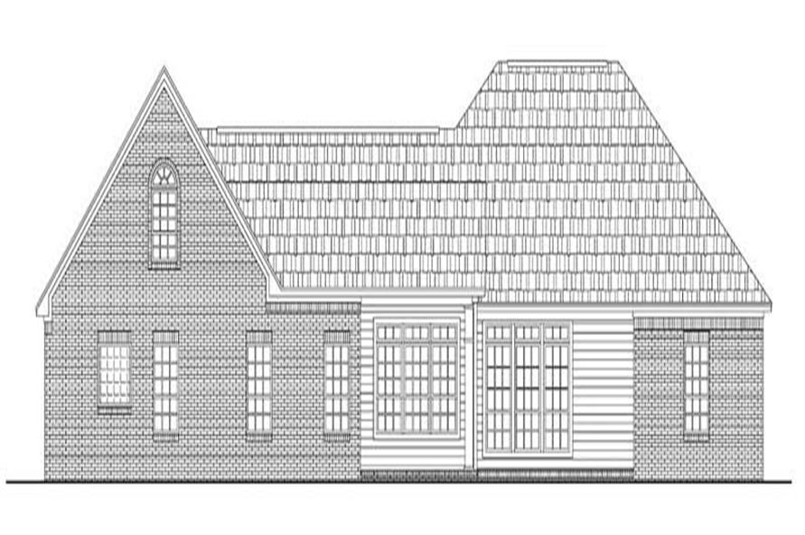 Home Plan Rear Elevation of this 3-Bedroom,2252 Sq Ft Plan -141-1167