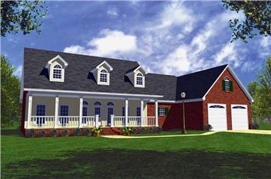 3-Bedroom, 1800 Sq Ft Country House Plan - 141-1183 - Front Exterior