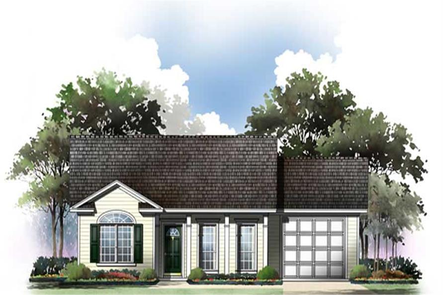 Front elevation of Country home (ThePlanCollection: House Plan #141-1193)