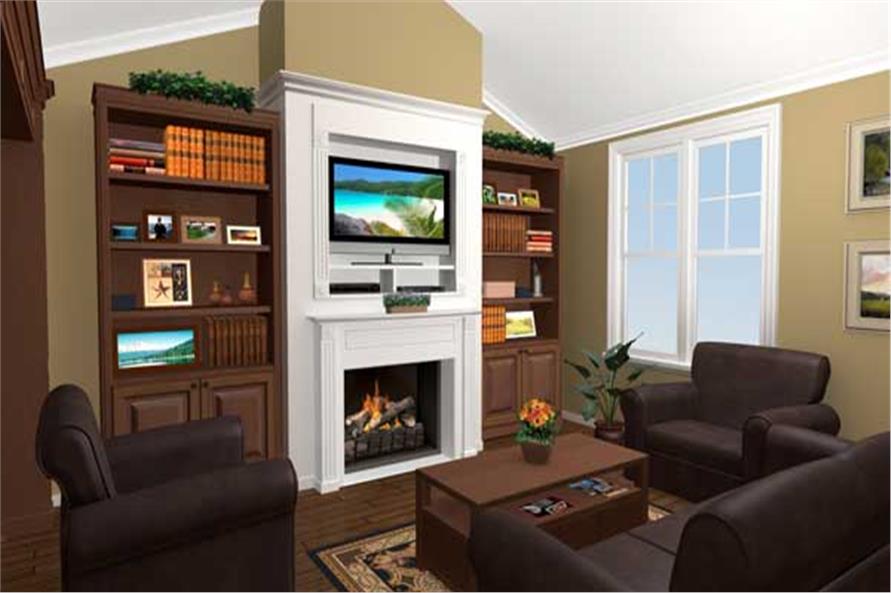 141-1197: Home Plan 3D Image-Great Room