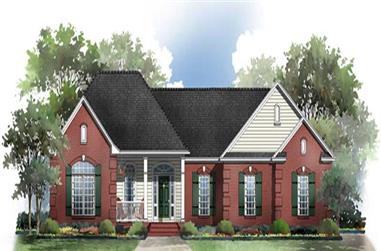 3-Bedroom, 2005 Sq Ft Country House Plan - 141-1200 - Front Exterior