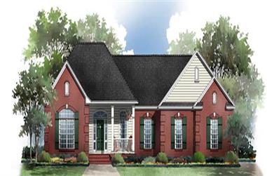 3-Bedroom, 1801 Sq Ft Country House Plan - 141-1214 - Front Exterior