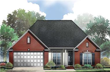 3-Bedroom, 1625 Sq Ft Acadian House Plan - 141-1221 - Front Exterior